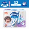 drypers wee wee dry diapers 15+kg xxl 32's