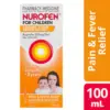 92947 nurofen susp 3months 5yrs 100ml orange